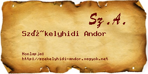 Székelyhidi Andor névjegykártya