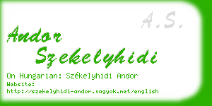 andor szekelyhidi business card